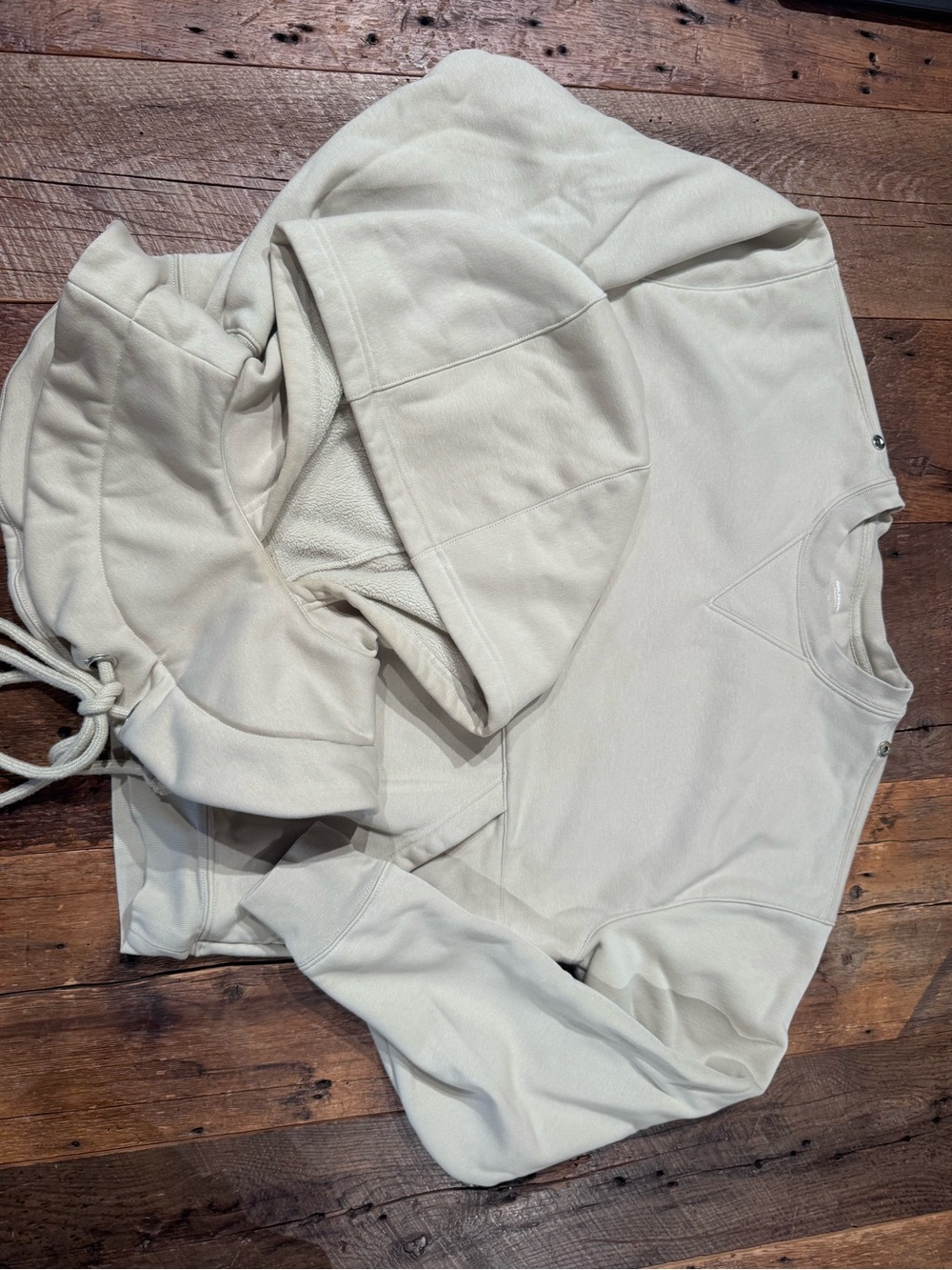 girlfriend collective Cream Pullover Hoodie - Lightweight Cozy Sweatshirt